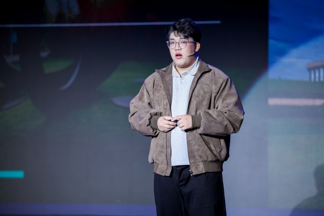 实践之星获得者、工商管理学院工商管理专业2022级学生金明宇发言