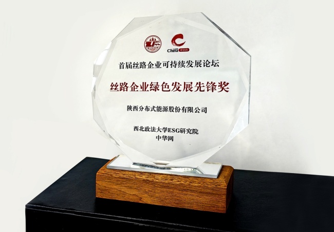 陕分能源获首届丝路企业绿色发展先锋奖