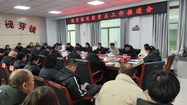 眉县槐芽镇召开近期重点工作推进会