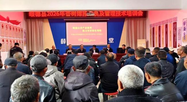 陕西绥德县开展杏树嫁接改良及管理技术培训