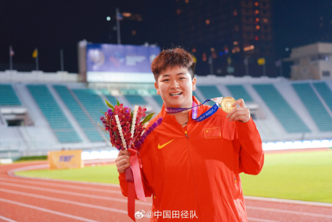 田径亚锦赛：中国队夺得男、女链球金牌