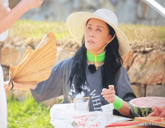 那英录节目卖西瓜太接地气！头戴草帽拿把破扇子，脖子上套吸汗巾