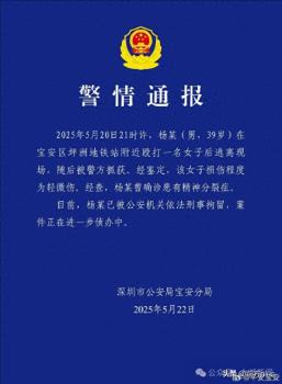 曾確診精神分裂男子毆打女子致輕微傷 打人被刑拘