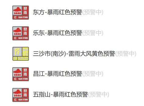 海南四地發(fā)布暴雨紅色預警 臺風“蝴蝶”逼近引發(fā)多地警報