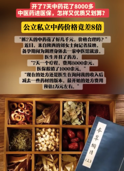 開了7天中藥花了8000多 中醫(yī)藥進醫(yī)保怎樣又優(yōu)質(zhì)又劃算,？