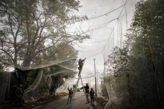 台军学乌克兰造无人机防护网 参考俄乌经验