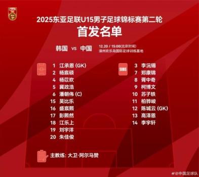 U15国足1比1战平韩国队 硬拼取得进步