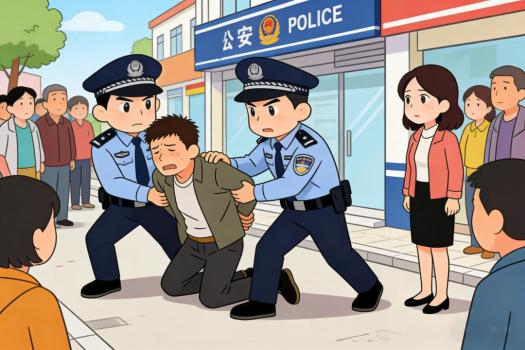 男子对朋友女友实施猥亵被拘 警方迅速行动将其控制