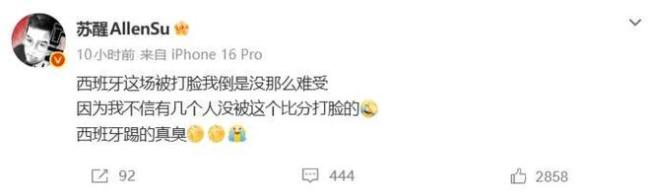 苏醒：西班牙踢得真臭 平局打脸众人